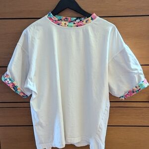 Vintage International Gym Tonic Floral Cuff Tee Shirt